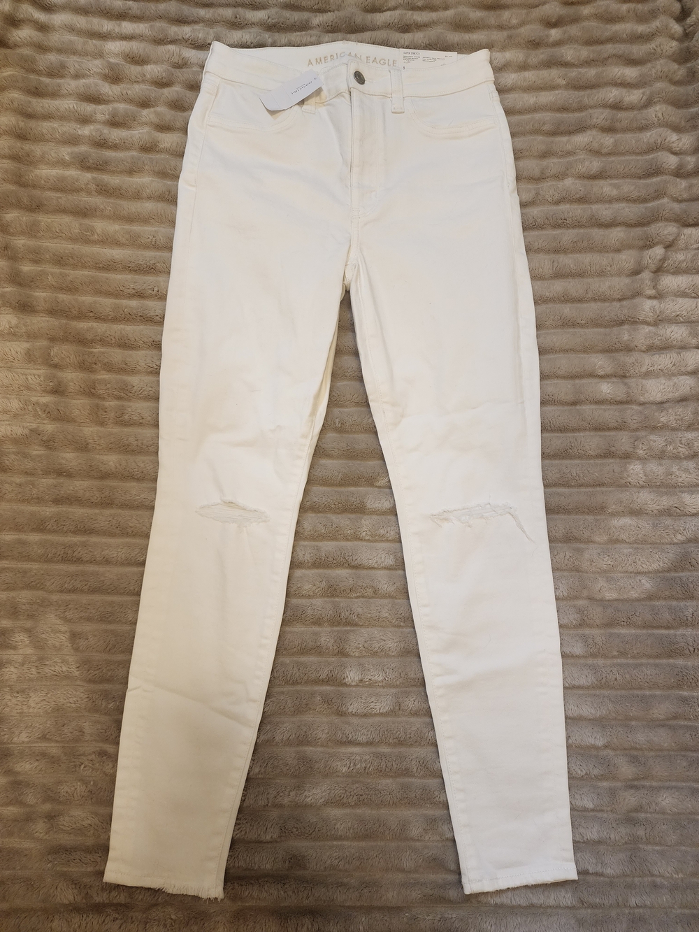 American Eagle Outfitters White High-Rise Skinny Jeans
